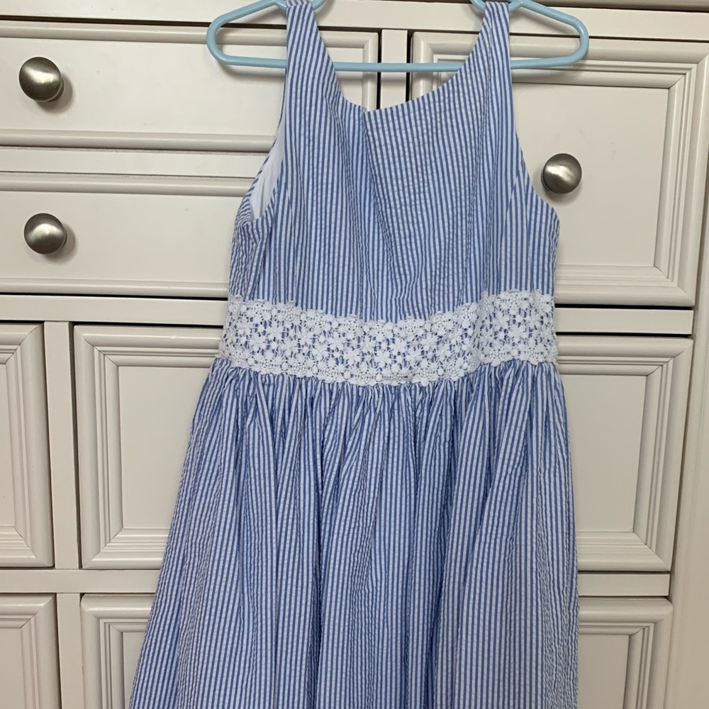 Polo Ralph Lauren Blue Seersucker Girls dress